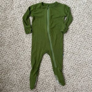 Kickee pants footie sleeper zippy green baby 3-6 months